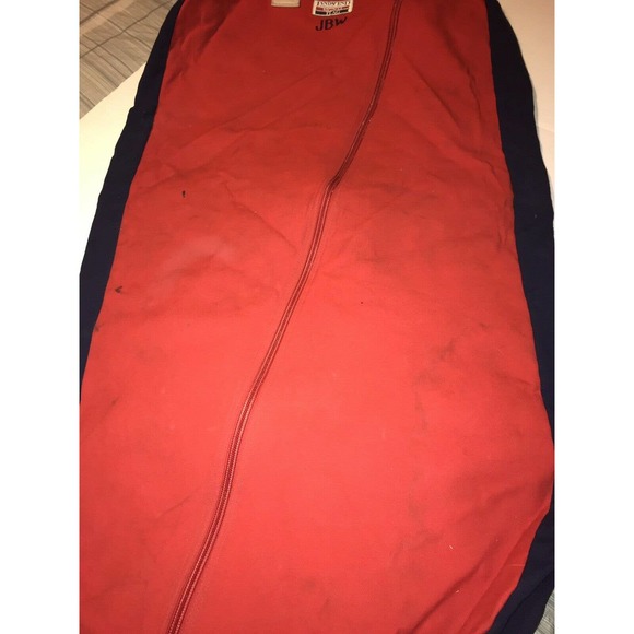Vintage Lands End Canvas Garment Bag Red Blue - Picture 5 of 7